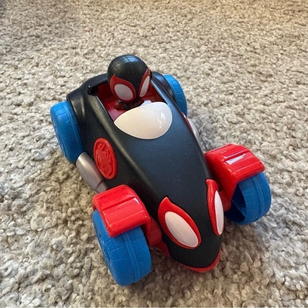 Spidey and His Amazing Friends Webbed Wheelies Spiderman Pull Back Car Marvel